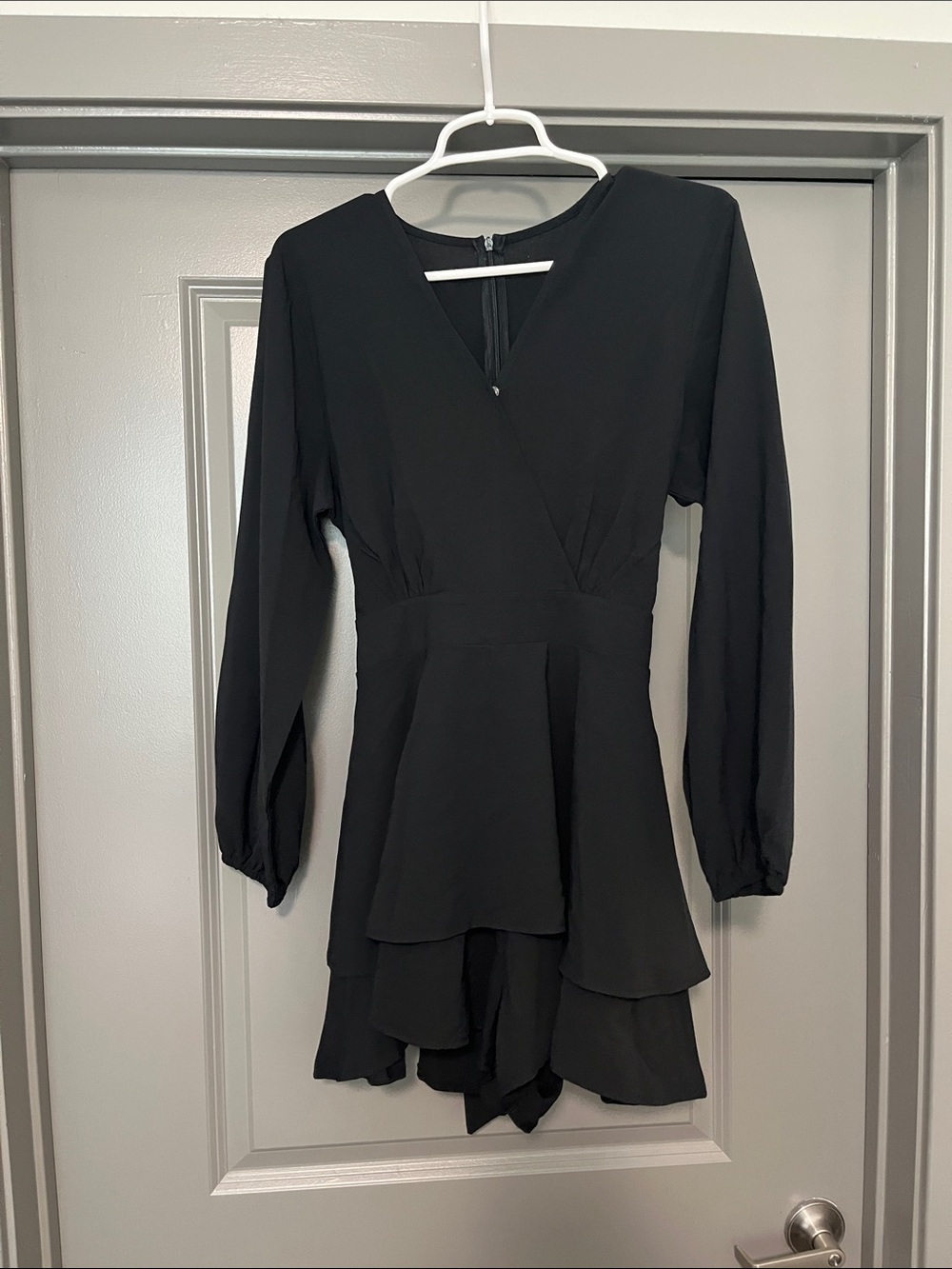 Black Long Sleeve Romper